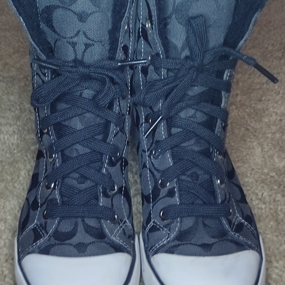 Coach Bonney Sherling Hi Top Boots Size 6B Sherpa Lined - Picture 12 of 12